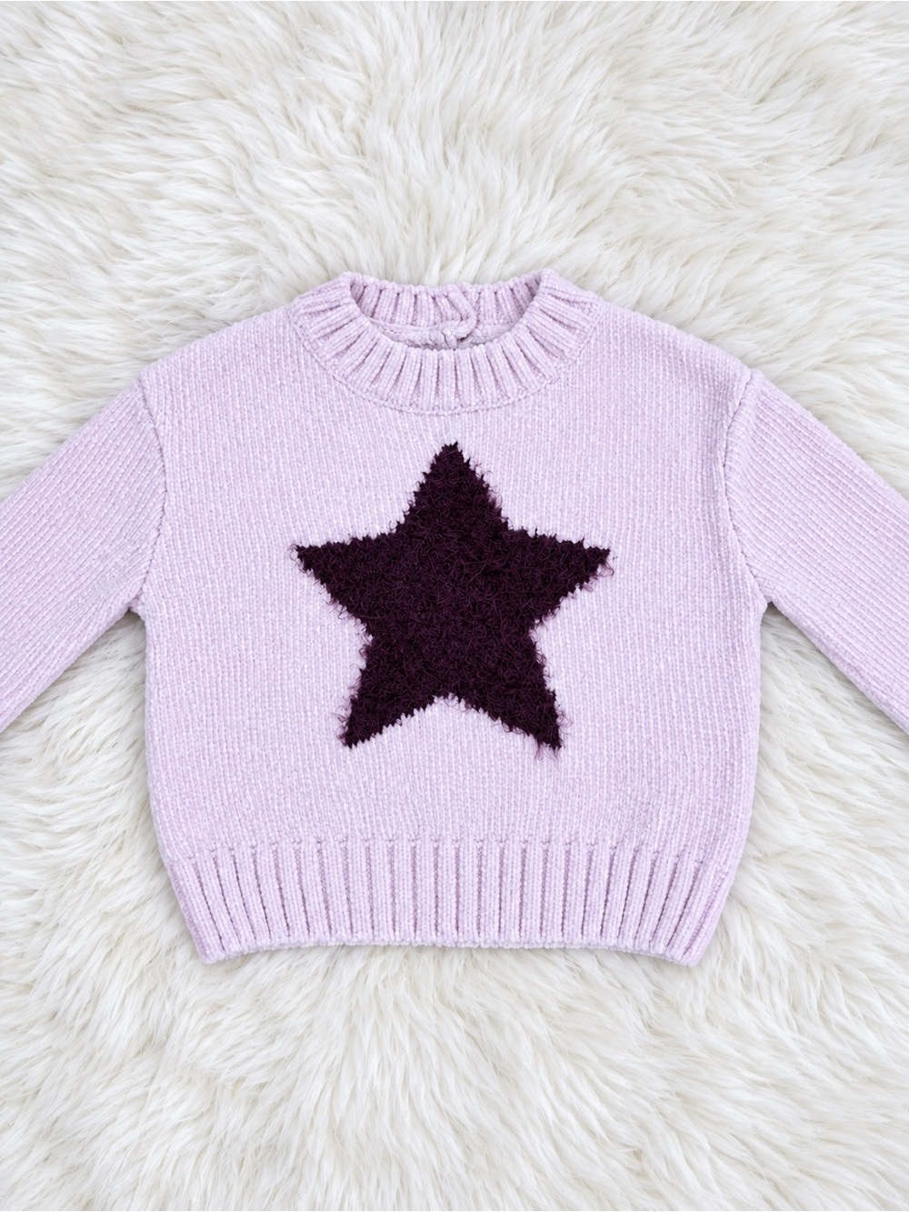 Lavender Star Knit Sweater